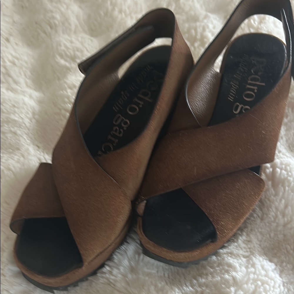 Pedro Garcia Brown Leather Sandals Classic Design